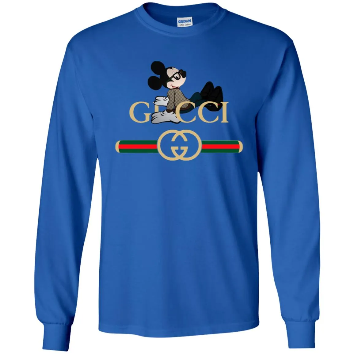 Gucci Mickey T-shirt Men Long Sleeve Shirt