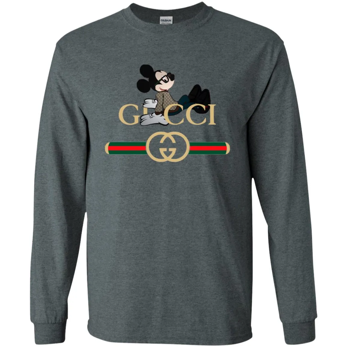 Gucci Mickey T-shirt Men Long Sleeve Shirt