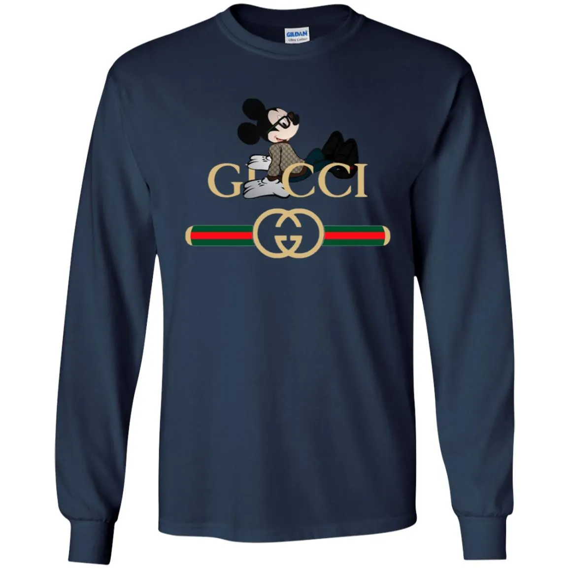 Gucci Mickey T-shirt Men Long Sleeve Shirt