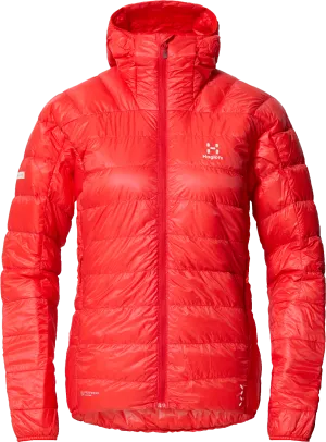 Haglöfs Women&#x27;s L.I.M Down Hood Poppy Red | Buy Haglöfs Women&#x27;s L.I.M Down Hood Poppy Red here | Outnorth