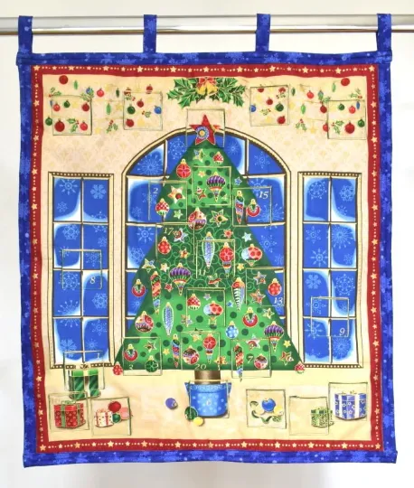 Handmade Quilted Christmas Tree Advent Calendar Reusable Count Down