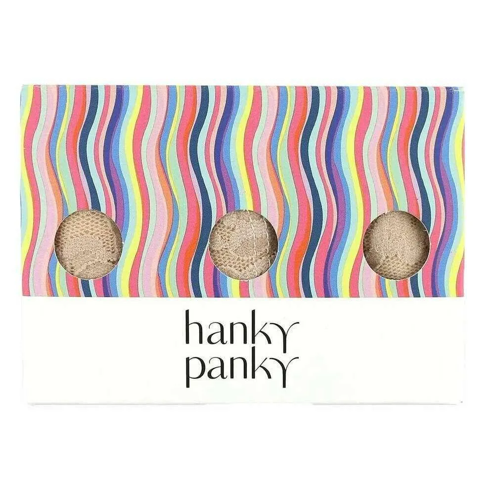 Hanky Panky Signature Lace 3 Pack Original Rise Thong - Chai Beige