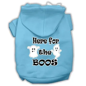 Here For The Boos Screenprint Dog Hoodie Baby Blue Xl (16)