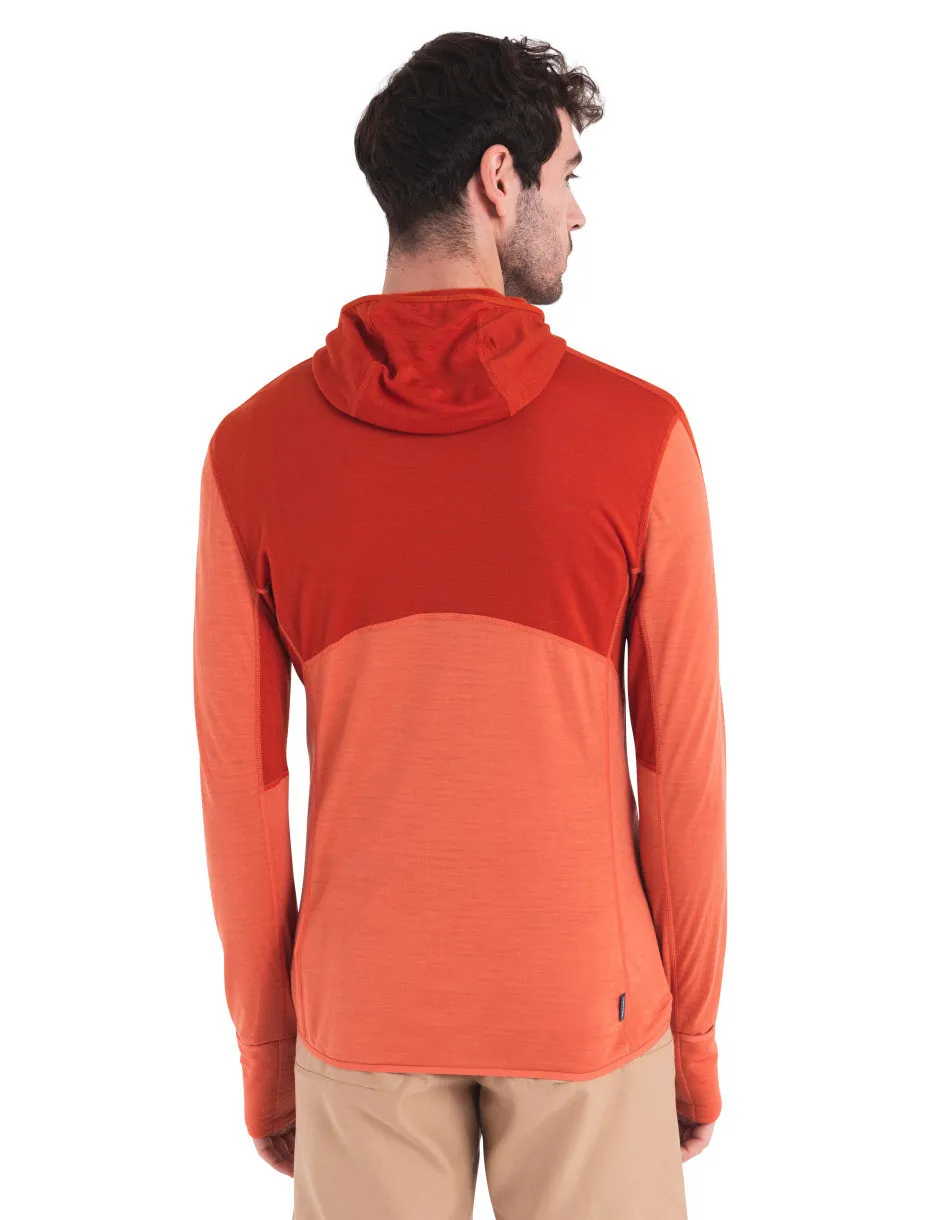 Icebreaker Men&#x27;s Merino 200 Realfleece™ Descender Long Sleeve Zip Hoodie Molten/Ember/Cb | Buy Icebreaker Men&#x27;s Merino 200 Realfleece™ Descender Long Sleeve Zip Hoodie Molten/Ember/Cb here | Outnorth