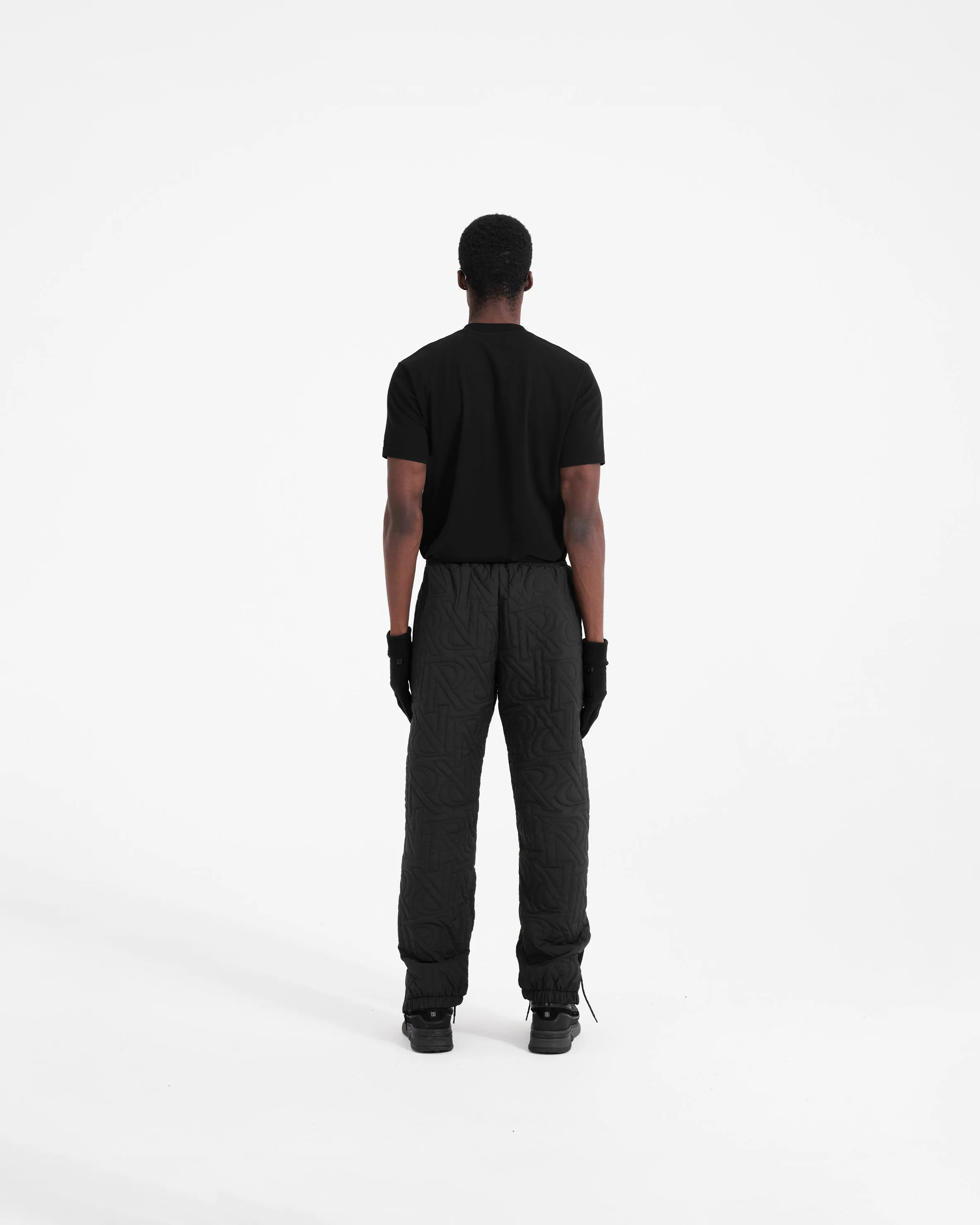 Initial Down Trackpant - Black