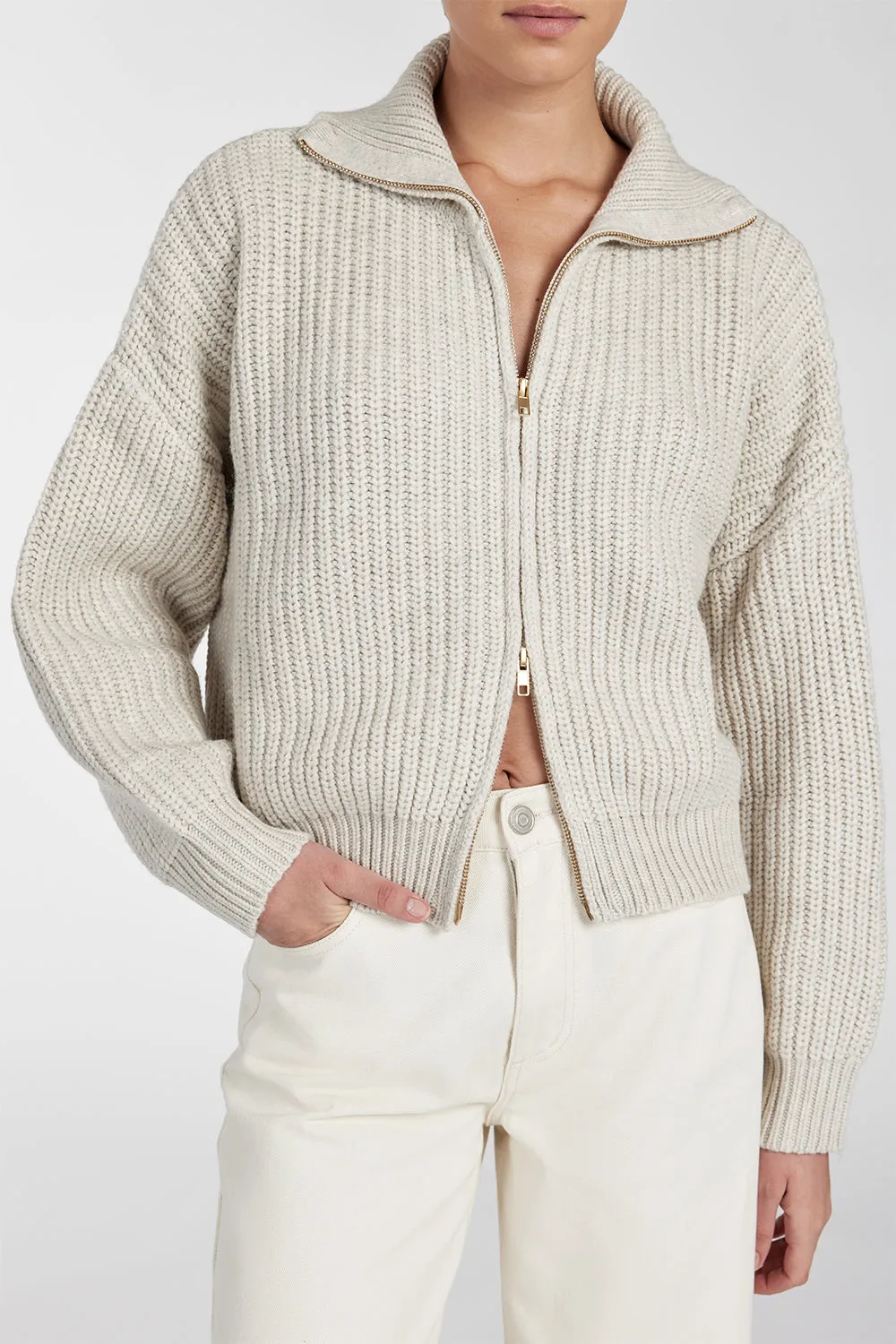 ISSY OAT MARLE WOOL BLEND JUMPER