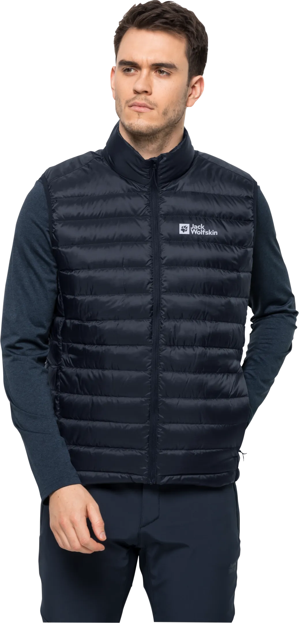 Jack Wolfskin Men&#x27;s Pack &amp; Go Down Vest Night Blue | Buy Jack Wolfskin Men&#x27;s Pack &amp; Go Down Vest Night Blue here | Outnorth