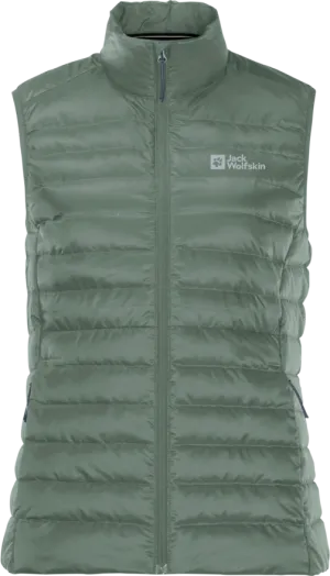 Jack Wolfskin Women&#x27;s Pack &amp; Go Down Vest Picnic Green | Buy Jack Wolfskin Women&#x27;s Pack &amp; Go Down Vest Picnic Green here | Outnorth