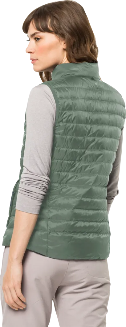 Jack Wolfskin Women&#x27;s Pack &amp; Go Down Vest Picnic Green | Buy Jack Wolfskin Women&#x27;s Pack &amp; Go Down Vest Picnic Green here | Outnorth