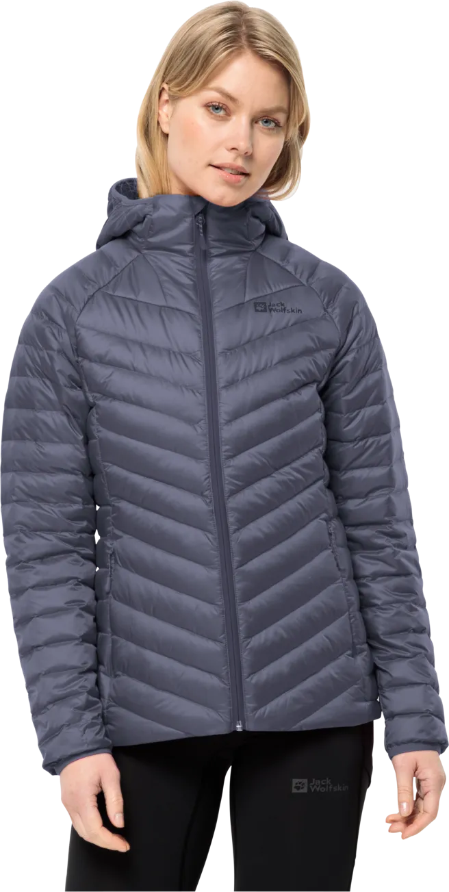 Jack Wolfskin Women&#x27;s Passamani Down Hoody Dolphin | Buy Jack Wolfskin Women&#x27;s Passamani Down Hoody Dolphin here | Outnorth