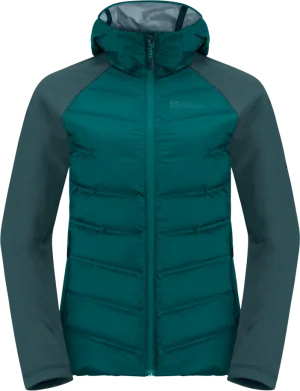 Jack Wolfskin Women&#x27;s Tasman Down Hybrid Sea Green | Buy Jack Wolfskin Women&#x27;s Tasman Down Hybrid Sea Green here | Outnorth