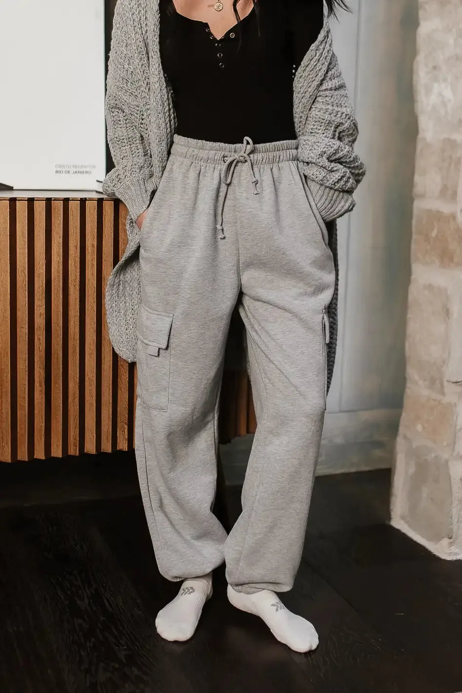 Joanna Cargo Sweatpants in Grey - FINAL SALE