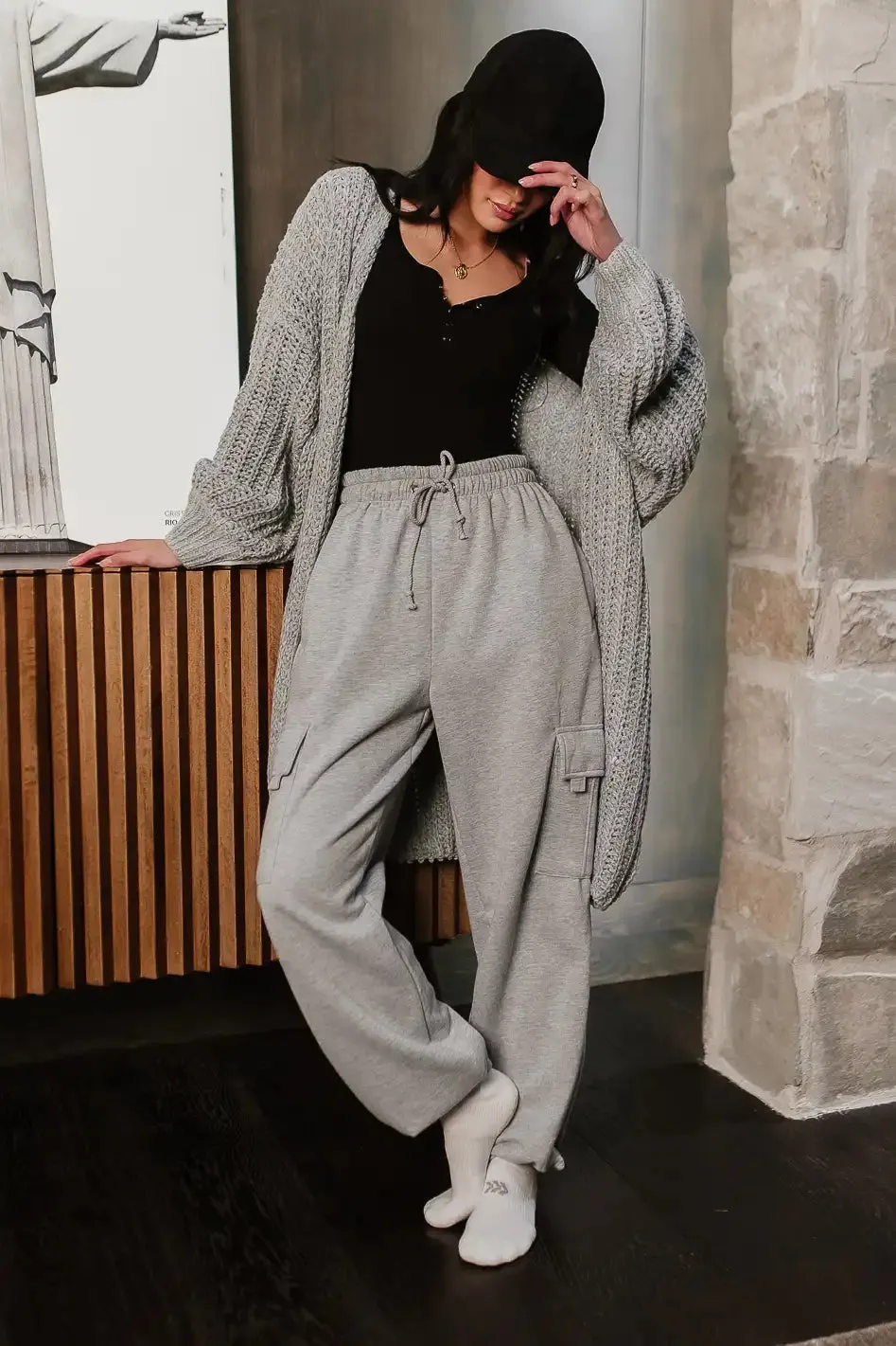 Joanna Cargo Sweatpants in Grey - FINAL SALE