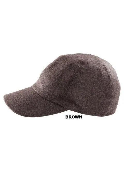 Kelsey - Baseball Cashmere Cap w/ Ear Flaps - Just in time for Cold Weather Save 25%