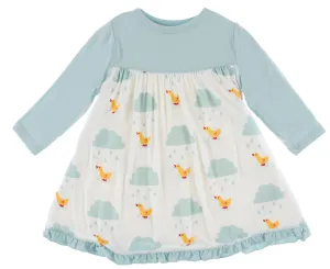 KicKee Pants Natural Puddle Duck L/S Swing Dress