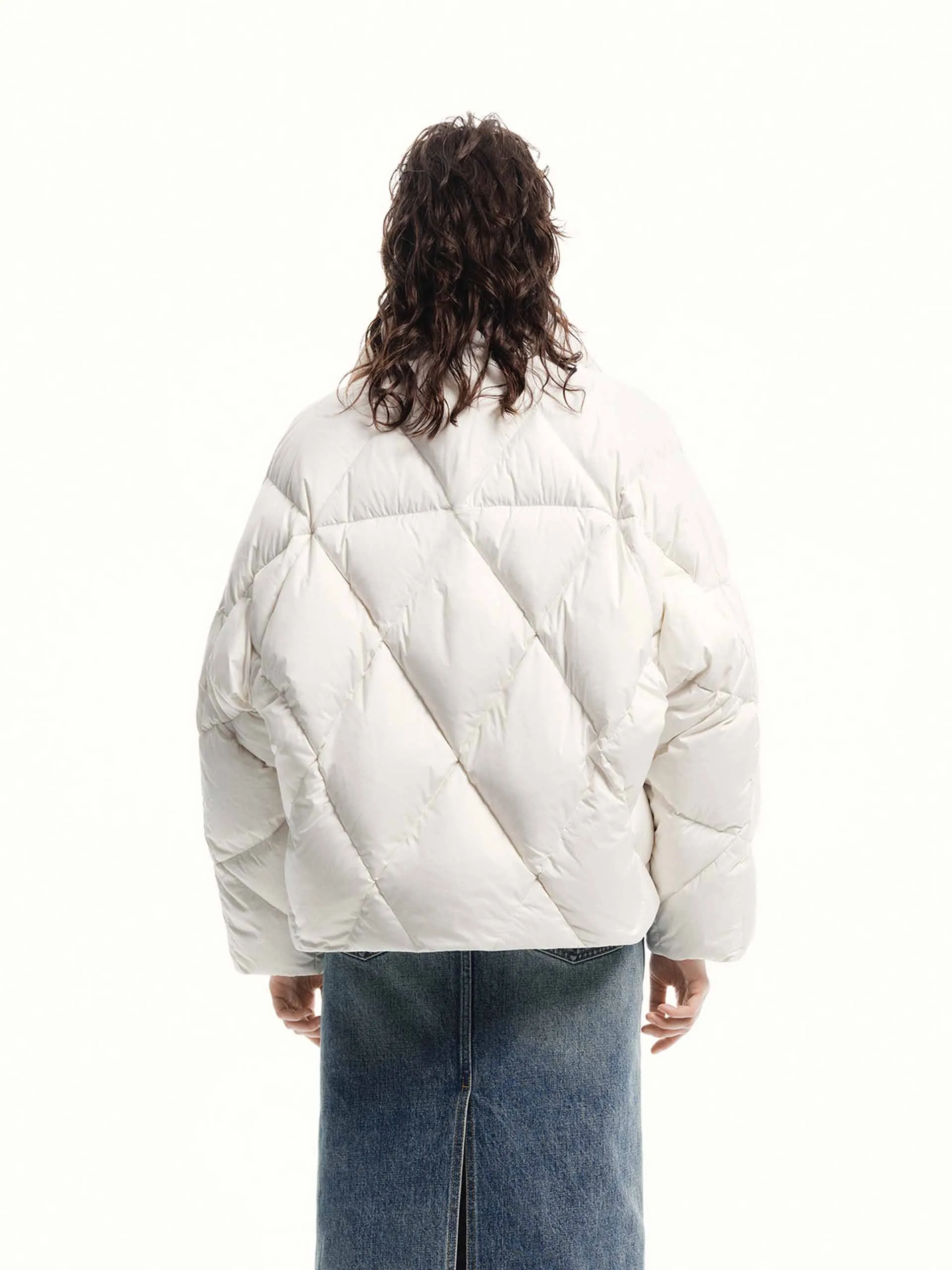 Lapel Quilted Down Jacket