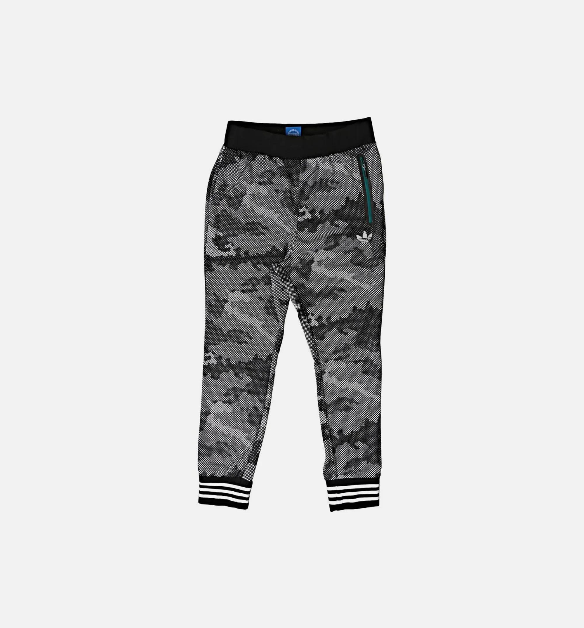 Low Crotch Print Tech Sweatpants - Black/White Camo