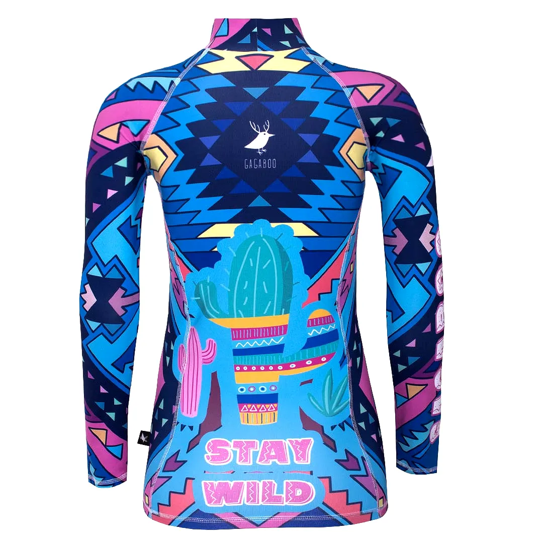 Lucha Libre - women's thermal ski top base layer