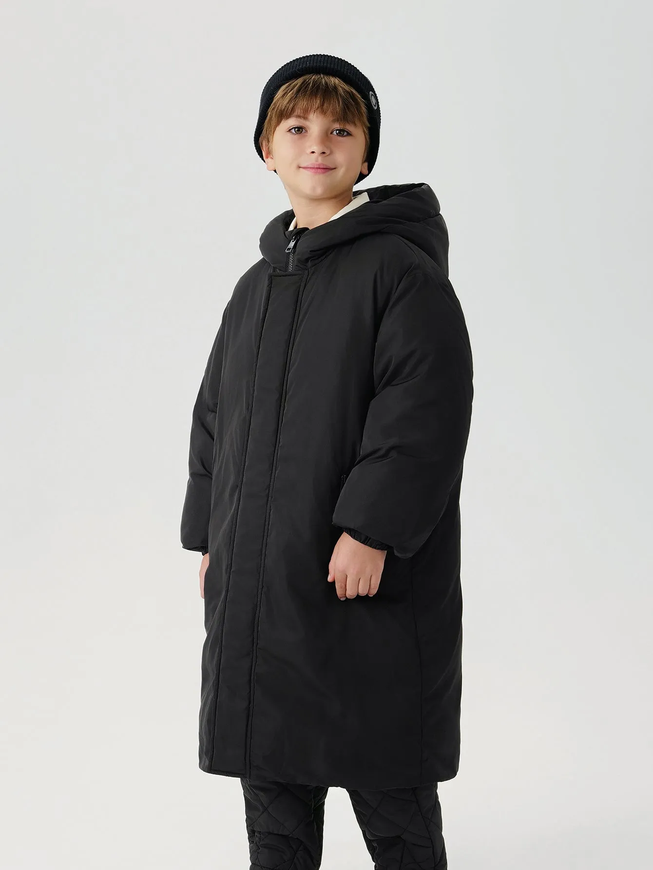 MARC & JANIE Boys Full Zip Hooded Down Coat 240878