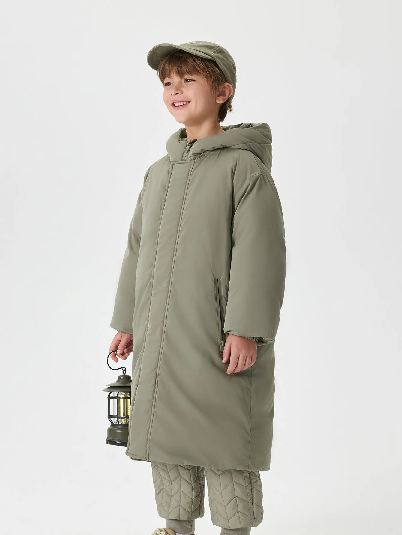 MARC & JANIE Boys Full Zip Hooded Down Coat 240878