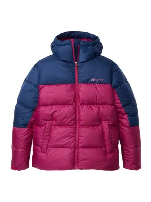 Marmot Women&#x27;s Guides Down Hoody Wild Rose/Arctic Navy | Buy Marmot Women&#x27;s Guides Down Hoody Wild Rose/Arctic Navy here | Outnorth