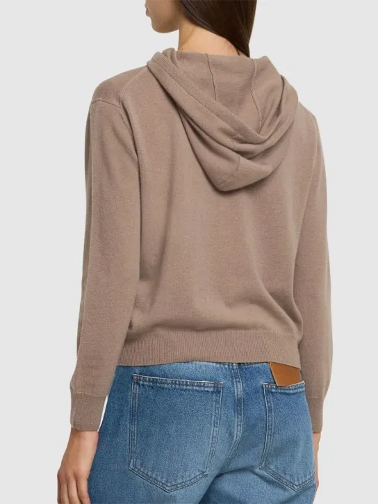 Max Mara   Tenente hooded wool &amp; cashmere sweater 