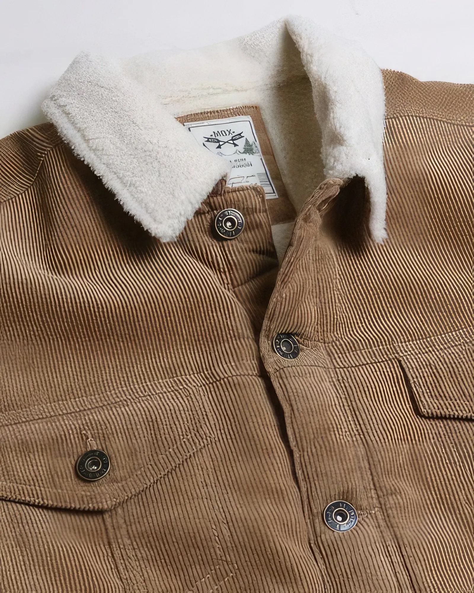 Men's Casual corduroy lined trucker jacket