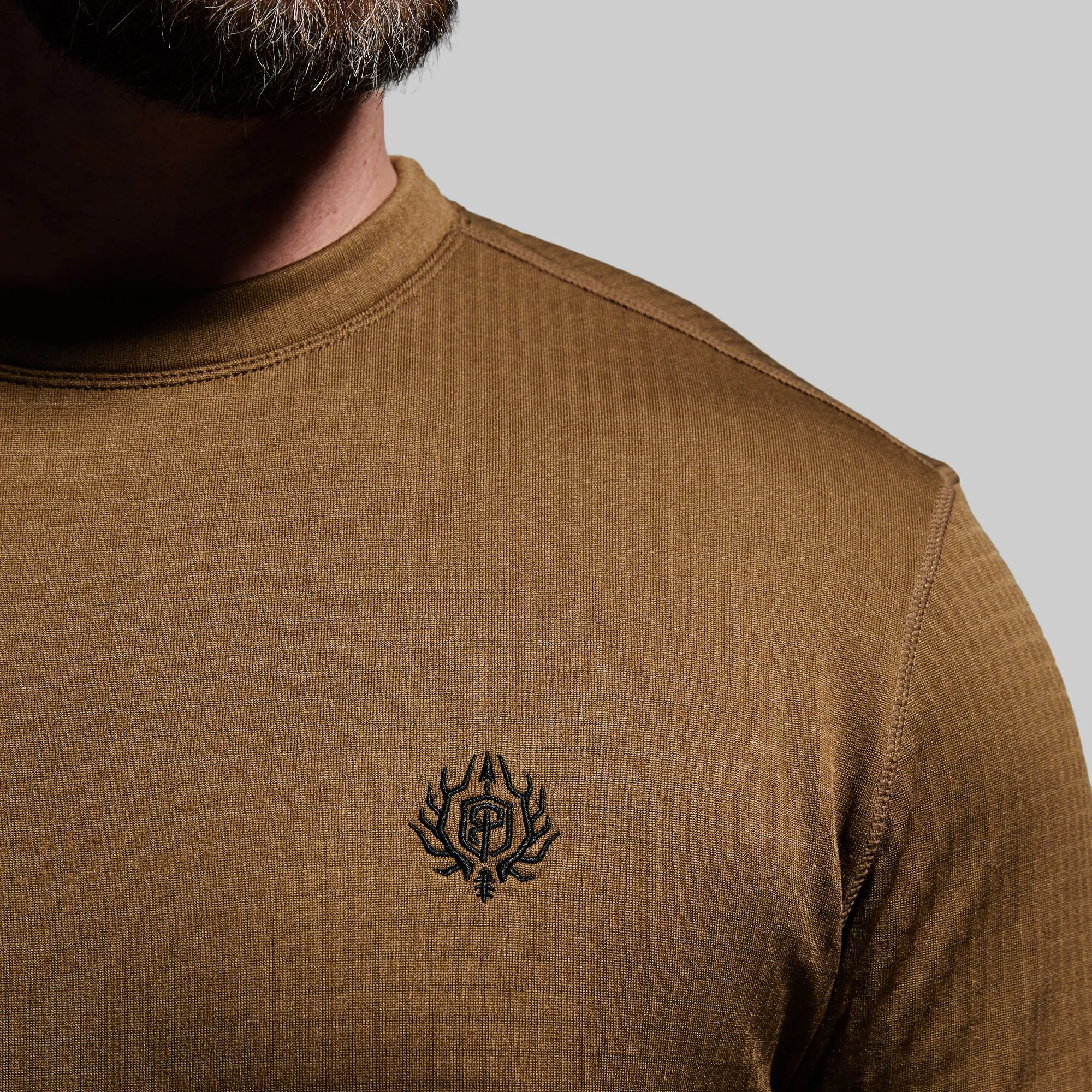 Men's Quiver Long Sleeve Crew (Coyote Brown)