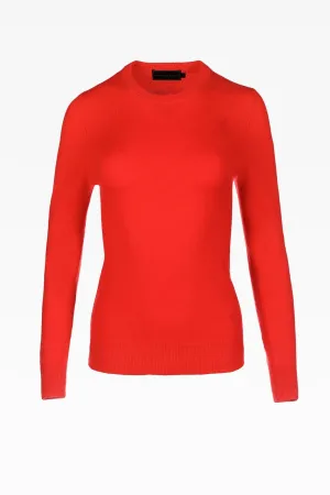 Millie Ladies Cashmere Crew Neck Jumper in Crimson Red