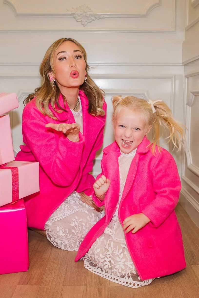 Mini Polly Coat in Hot Pink - FINAL SALE