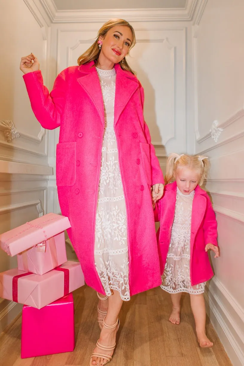 Mini Polly Coat in Hot Pink - FINAL SALE