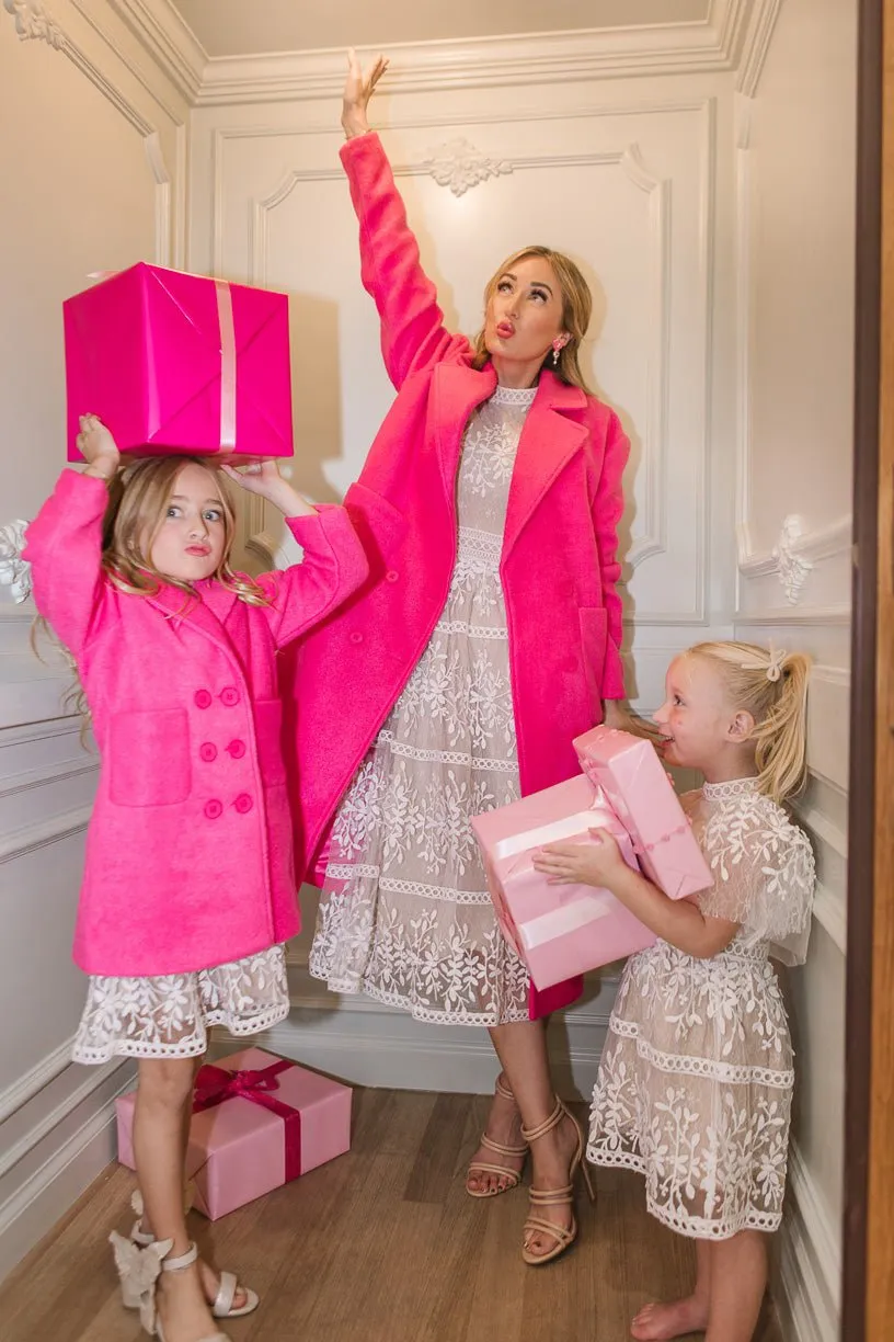 Mini Polly Coat in Hot Pink - FINAL SALE