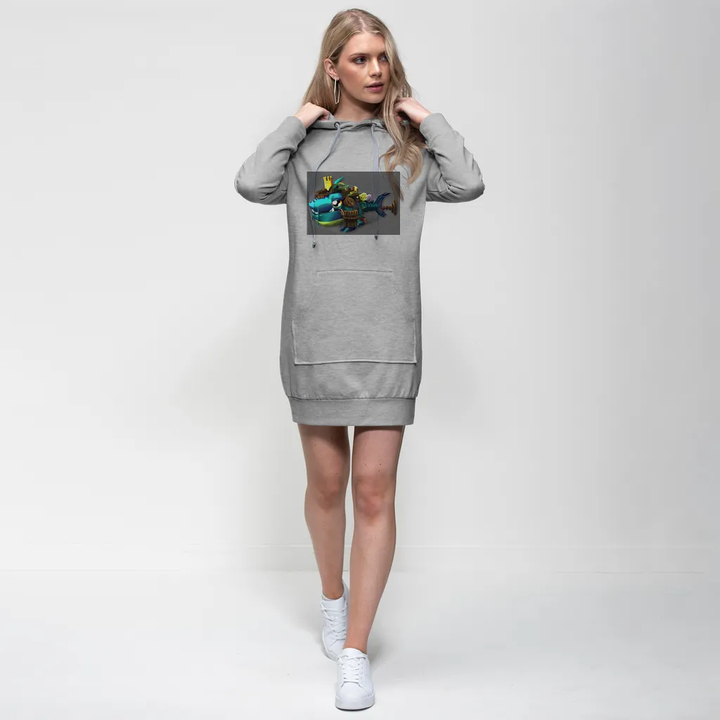 Nibblers the Misfit Shark Premium Adult Hoodie Dress