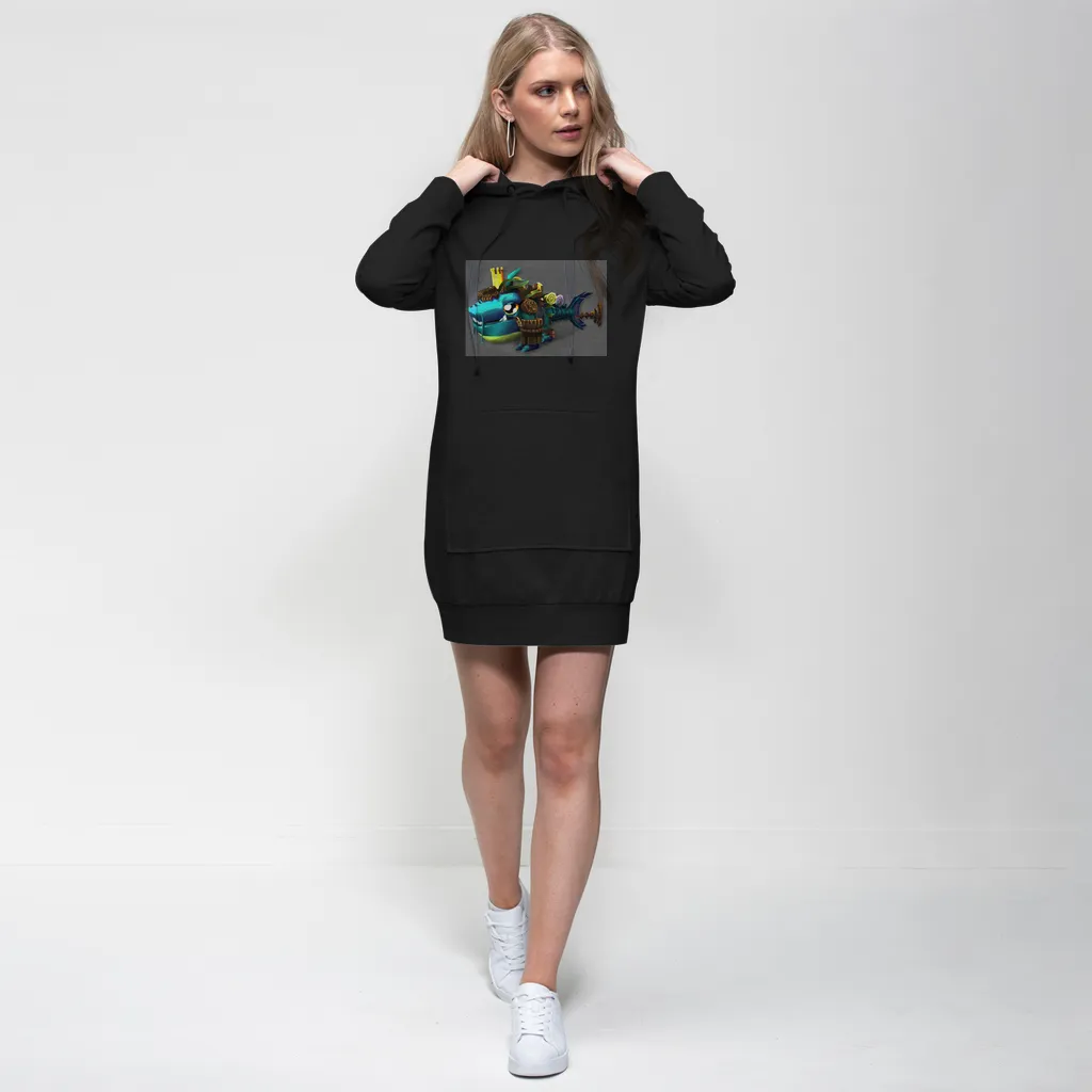 Nibblers the Misfit Shark Premium Adult Hoodie Dress