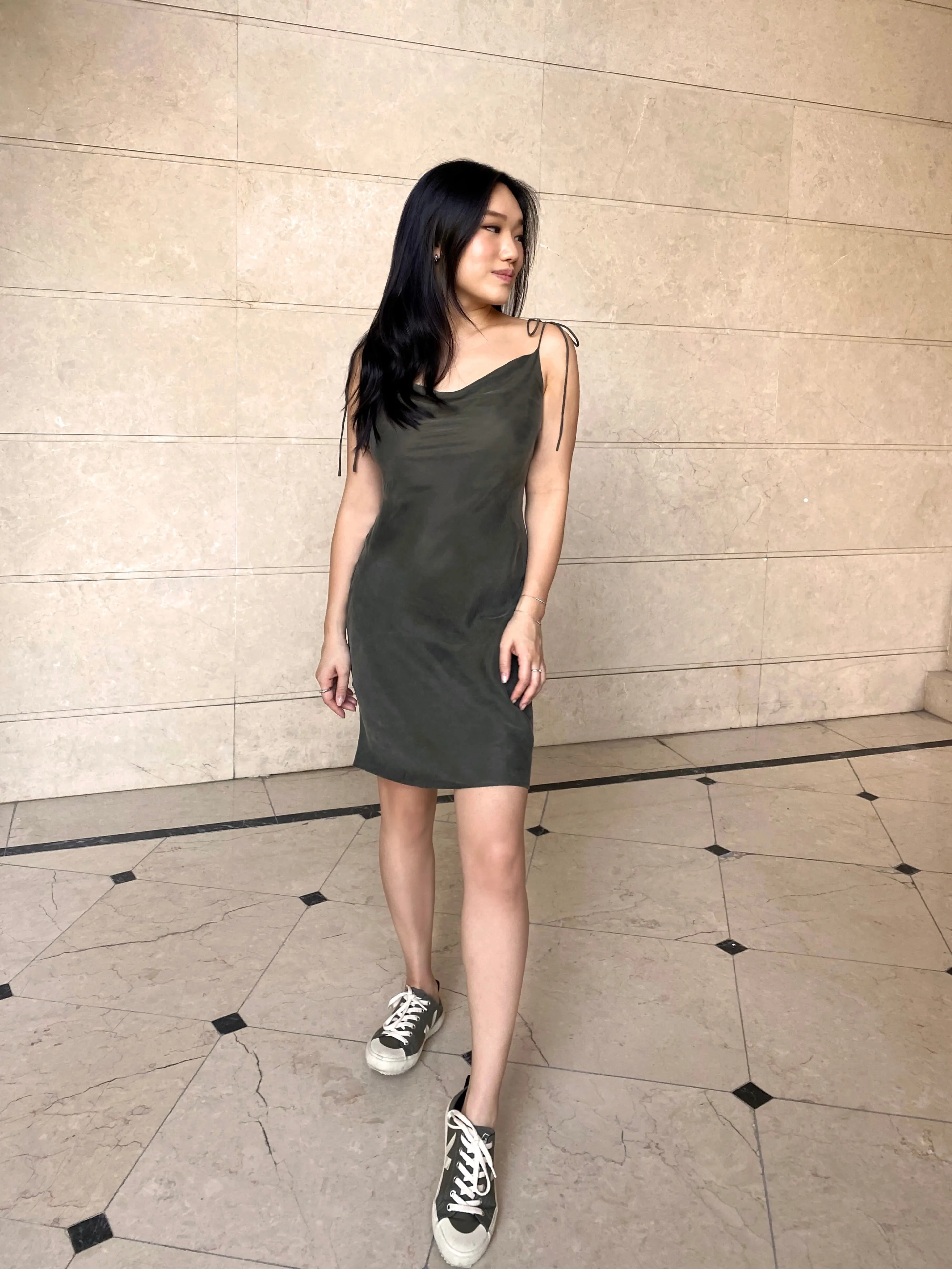 Nova Slip Dress - Olive