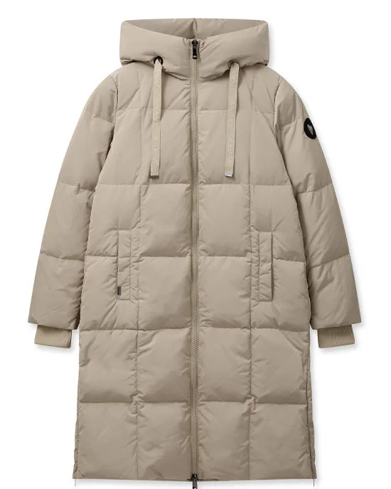 Nova Square Down Coat Feather Grey