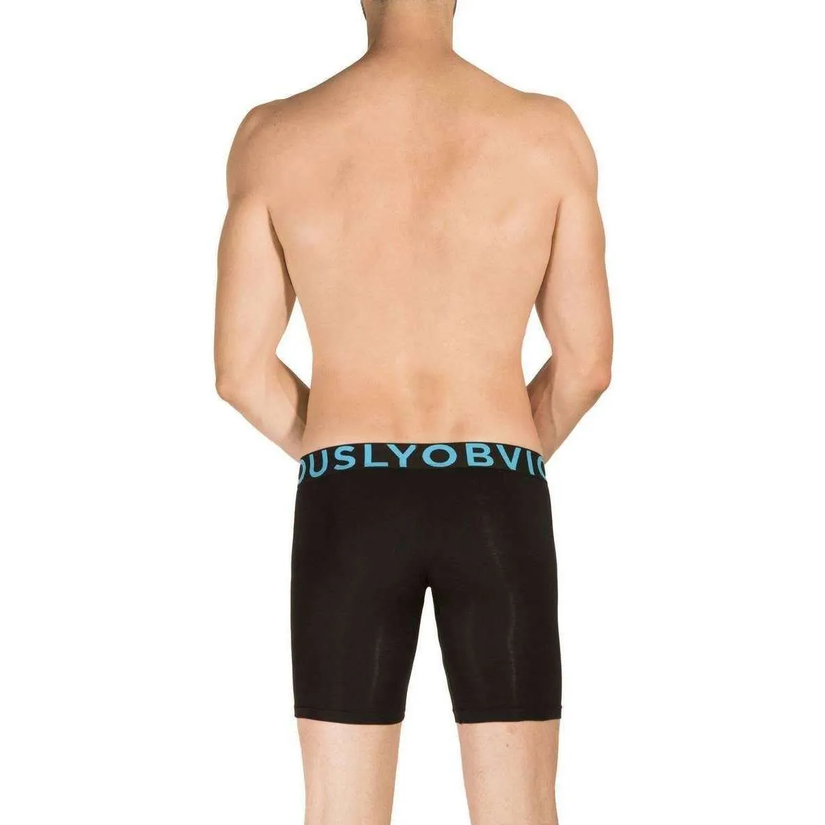 Obviously Everyman AnatoMAX Boxer Breif 6inch Leg - Black