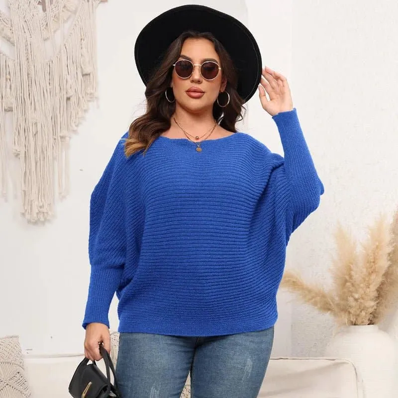 Off-Shoulder Knitted Sweater