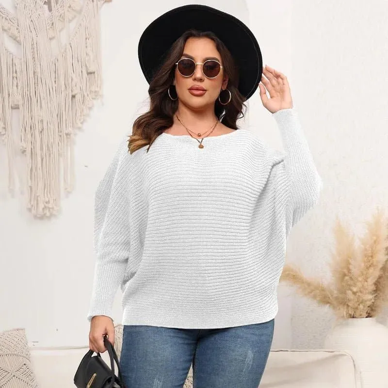 Off-Shoulder Knitted Sweater