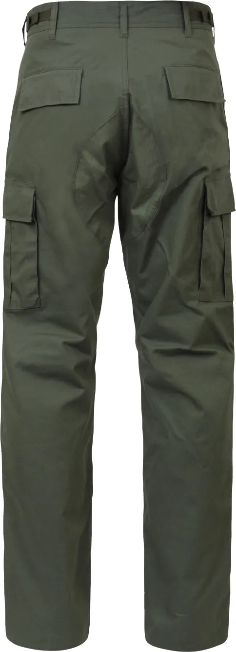 Olive Drab - Military BDU Pants - 100% Cotton Lightweight Ripstop Summer Weight