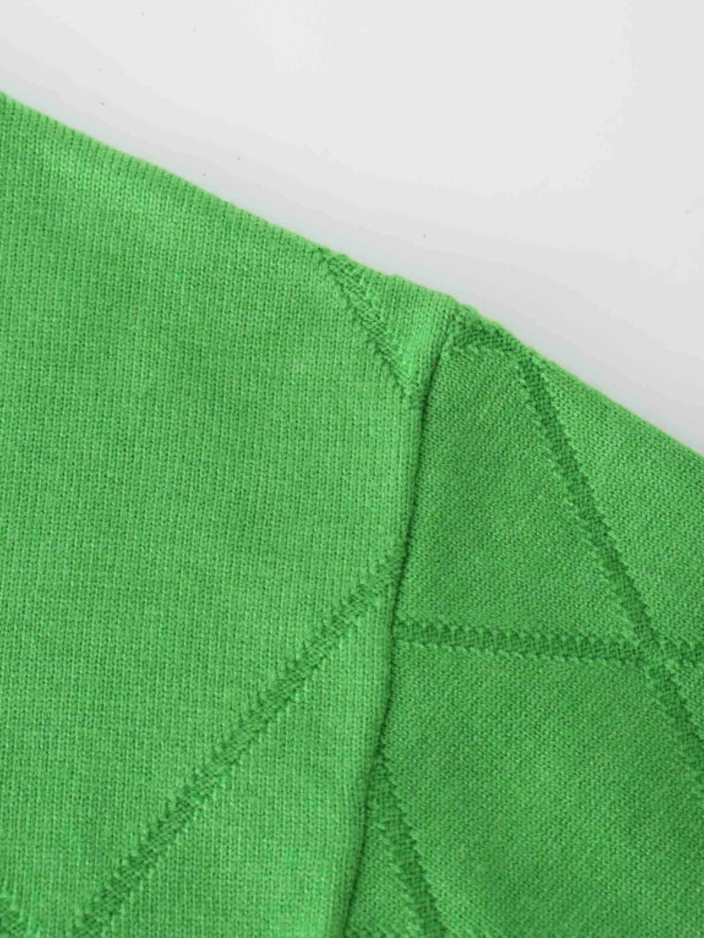 Oversized Diamond Detail Sweater-Kelley Green