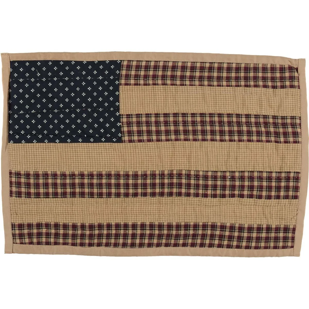 Patriotic Patch Quilted Flag Placemat - Set of 6