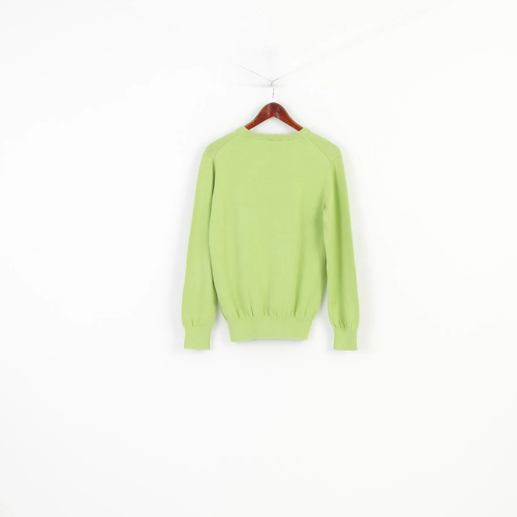 Peak Performance Men M Jumper Green Cotton Crew Neck Sweater Logo Nature Vintage Top