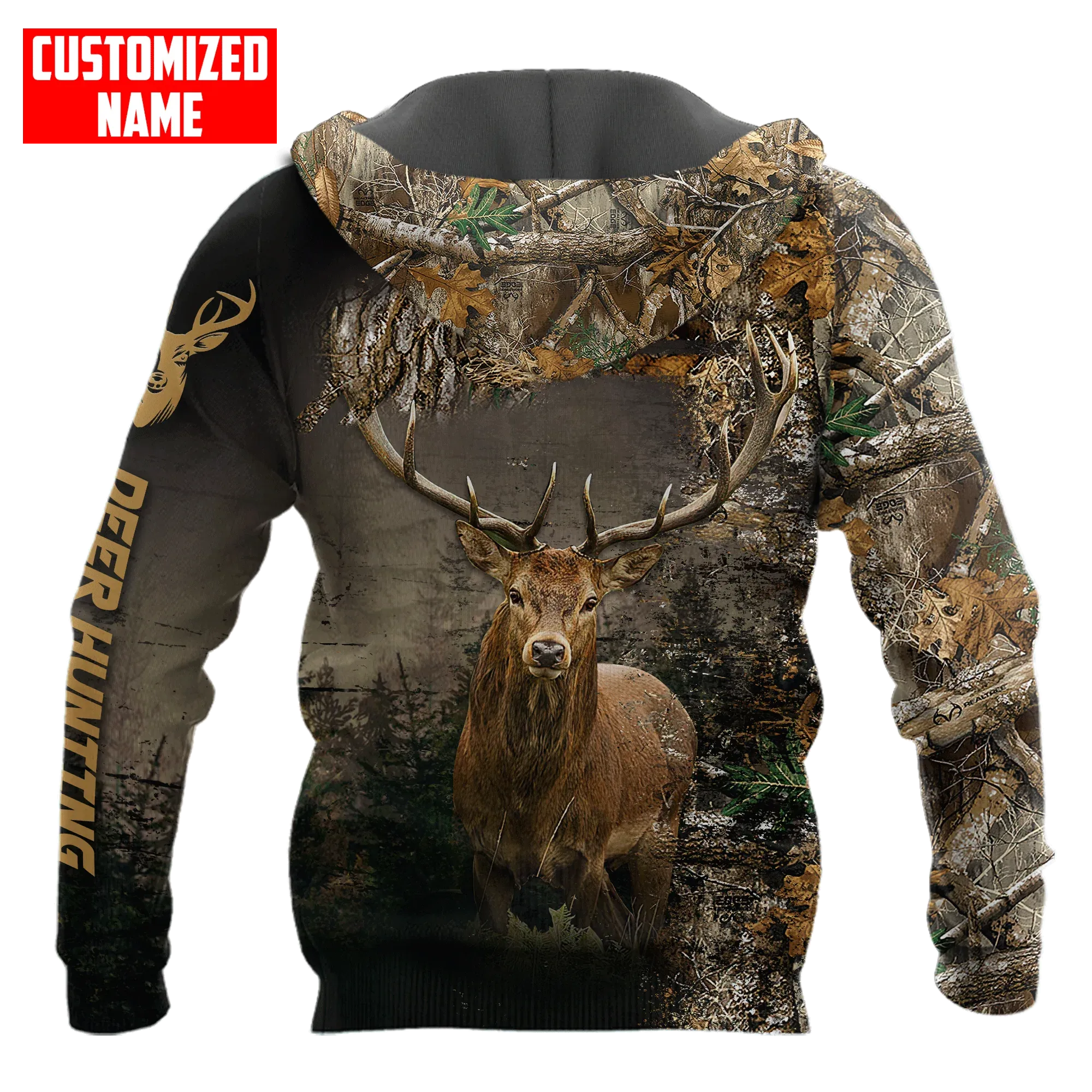 Personalized Deer Hunting Hoodie, Deer Hunter Dad Gift, Hunting Clothing, Hunting Lover Gift