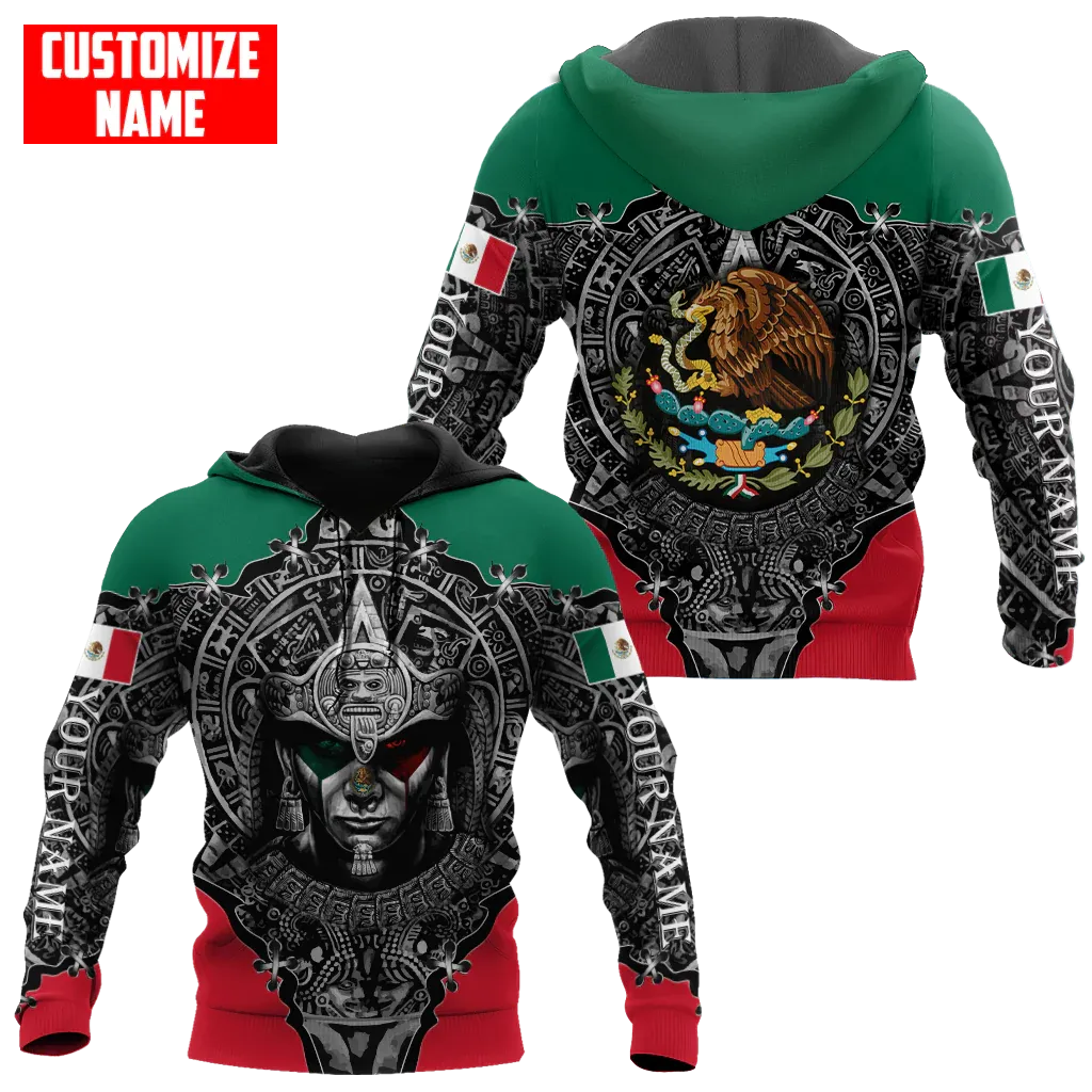 Personalized Name Aztec Mexican Hoodie, Aztec Hoodies For Man And Women, Mexican Gift For Him