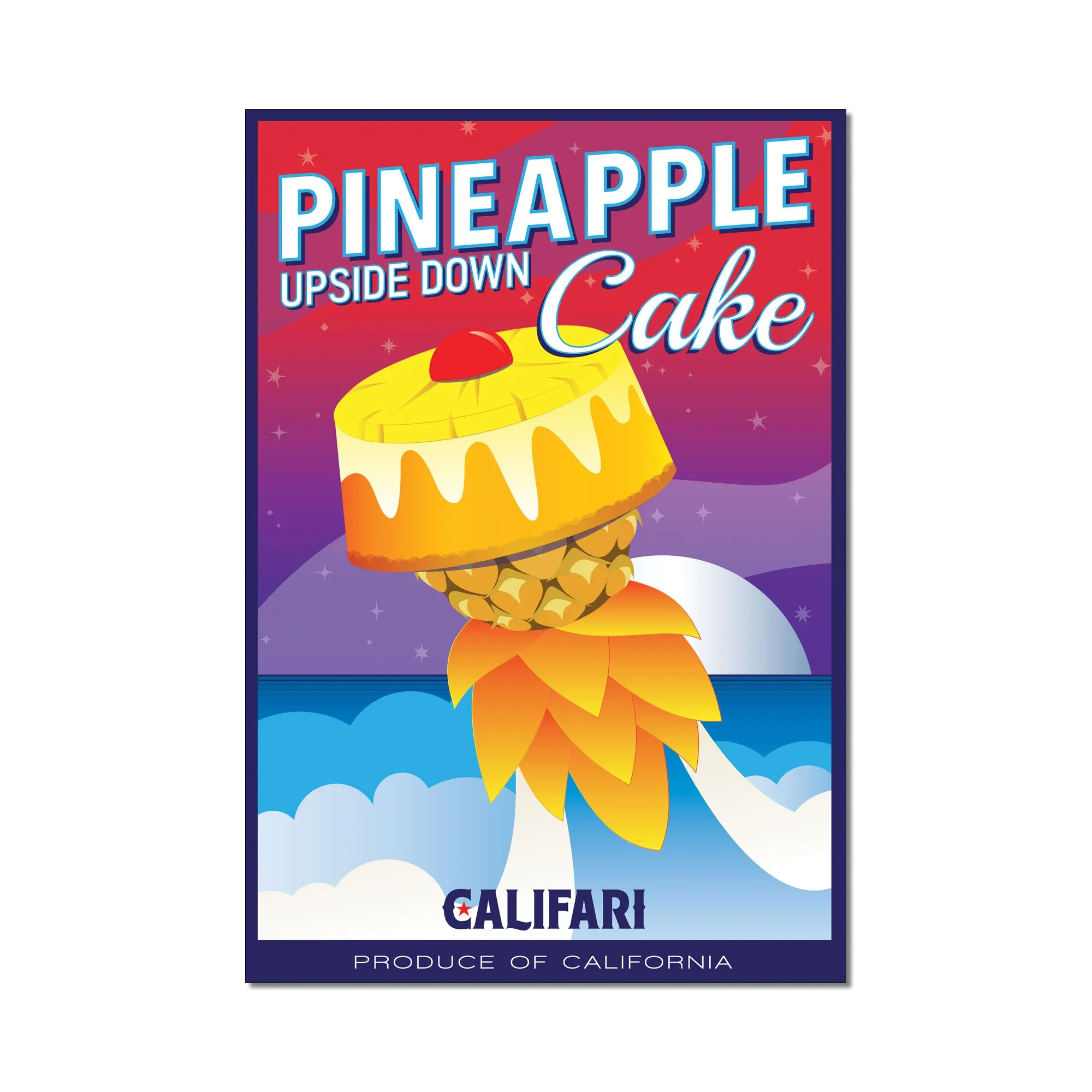 Pineapple Upside Down Cake 13 x 19 Lithograph Poster