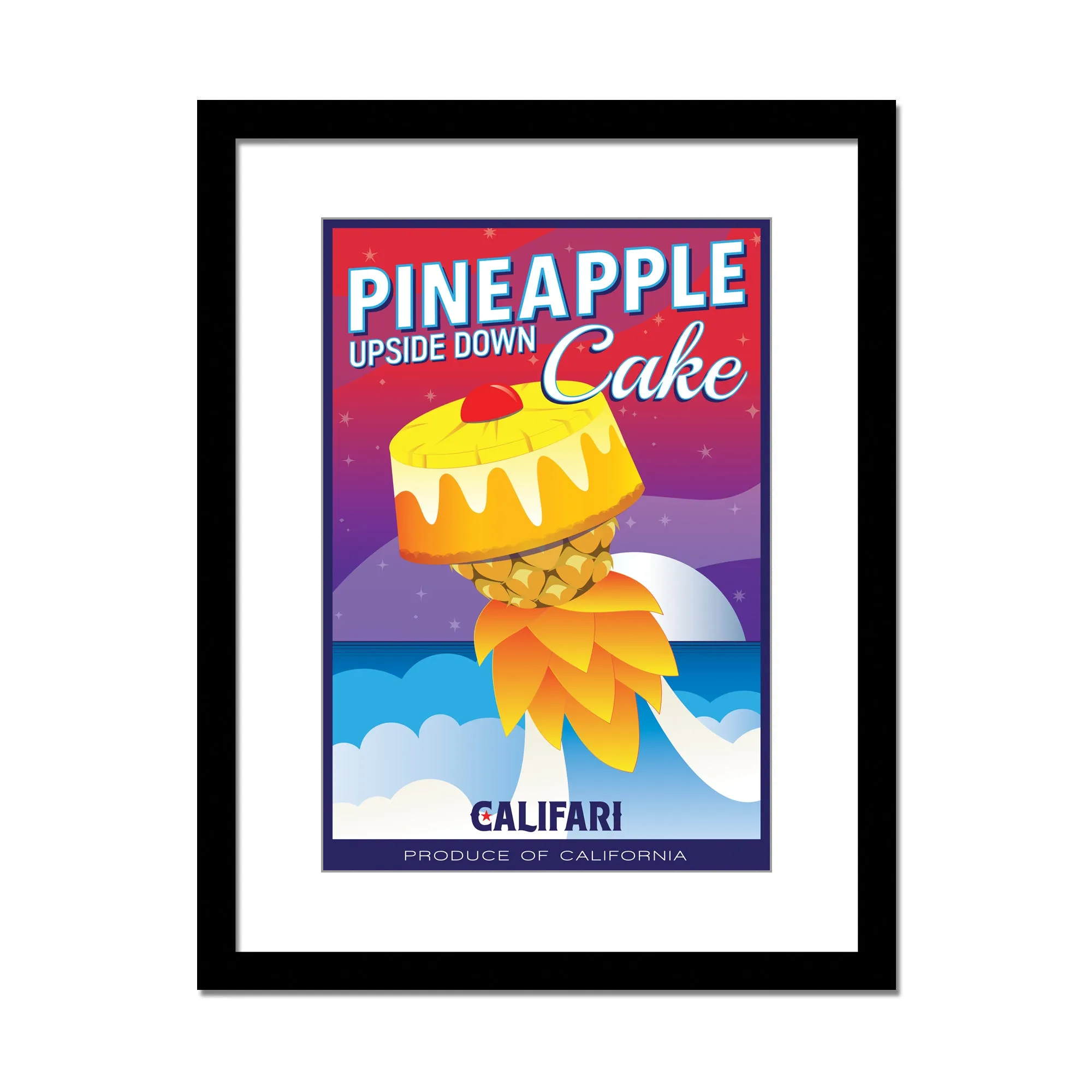 Pineapple Upside Down Cake 13 x 19 Lithograph Poster