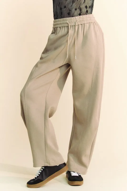 Pleated Drawstring Sport Pant