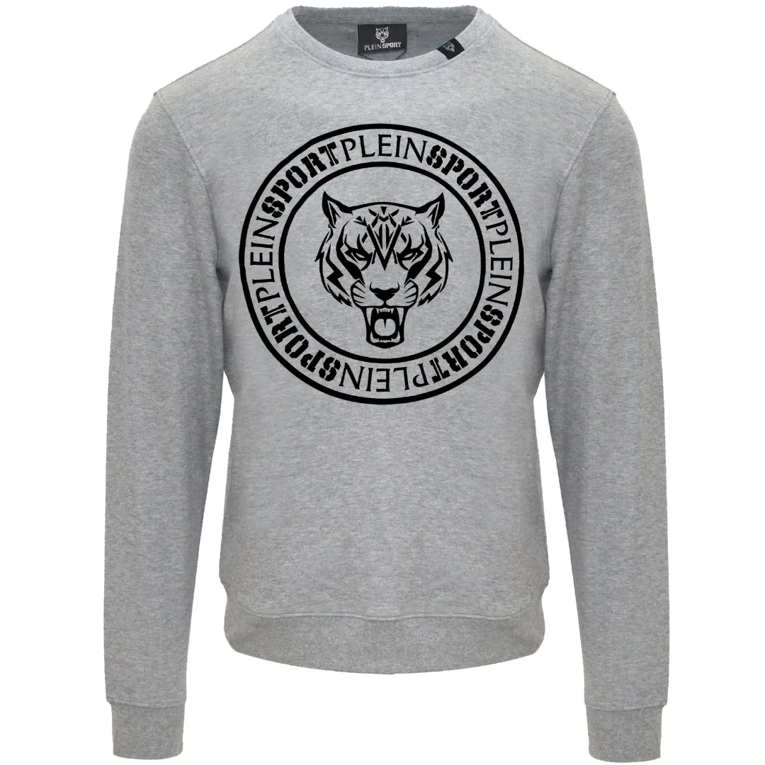 Plein Sport Large Circle Logo Grey Jumper