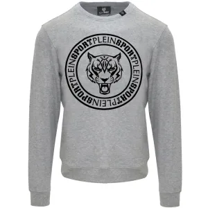 Plein Sport Large Circle Logo Grey Jumper